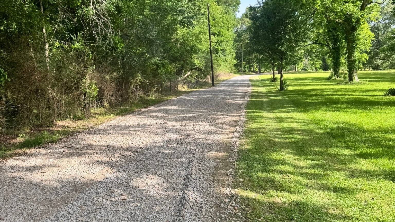 Fresh gravel driveway improved by B&C